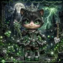 Green Monster Cat