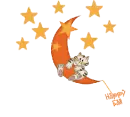 Happy Fall - swinging cat