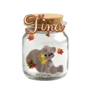 Tina - skunk plushie in jar