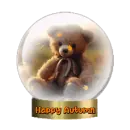 Happy Autumn snow globe