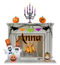 Anna - halloween fireplace