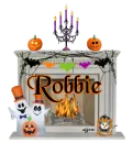 Robbie - halloween fireplace