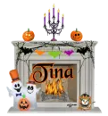 Tina - halloween fireplace