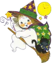 cute little ghost witch