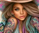 Woman with tattoosw 