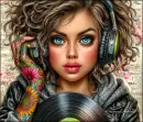 Woman with headphones 