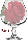 Rose in a glass