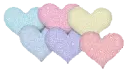 Colored hearts