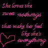 She loves..