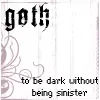 goth being dark without being sinister