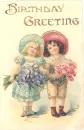 BIRTHDAY-BEAUTIFUL CHILDREN-MAILED IN 1907