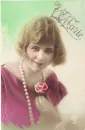 TINTED PHOTO-BEAUTIFUL WOMAN-MAILED CIRCA 1920S