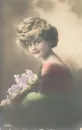 TINTED PHOTO-BEAUTIFUL YOUNG GIRL-MAILED IN 1913