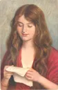 BEAUTIFUL WOMAN READING LETTER1915