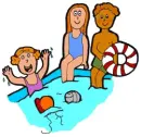 Kids in the pool summer fun
