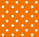orange back polka dots