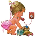 Baby and phone 1962