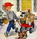 cute,boy,packing,home