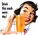 drink,oranges,women,glass,retro