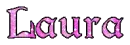 laura pink star glitter