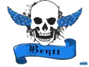 bentt blue skull