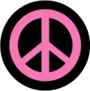 Pink and Black Peace Sign