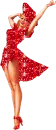 Girl in red dress