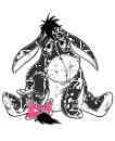 black Eeyore glittery