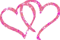 pink glitter hearts