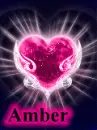 Amber Pink Heart