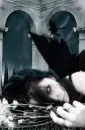 depressed girl with flowers