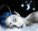 blue woman
