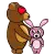 Bear loves Pink Bunny