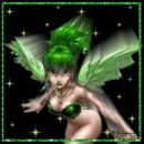 beautiful green fairy