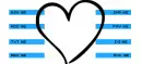 blue heart black
