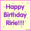 birthday for Ririe