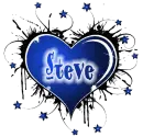 steve blue heart