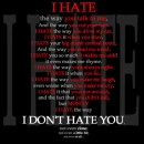 I Hate You poem