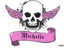 michelle light pink skull