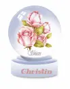 Glitter Rose Globe for Christin