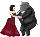 dancing hippo