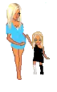 pregnant mommie with daughter