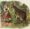 Red Riding Hood and wolf