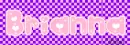 Briana's glitter name tag