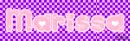 Marissa's glitter name tag