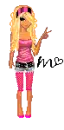 Girl with pinkand black bandana on