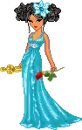blue gown