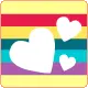 White Hearts in Rainbow