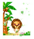 cute lion forest