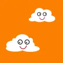orange cloud background